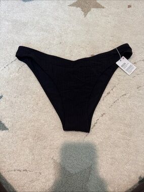 Lululemon Black Ribbed Bikini Bottoms